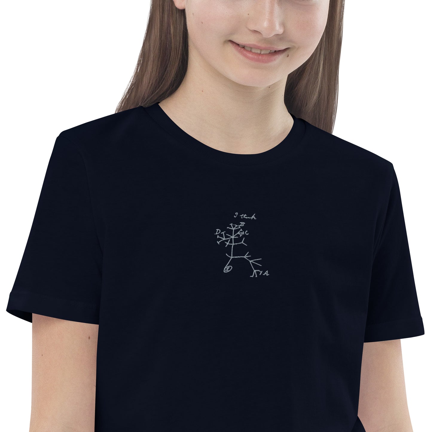 I Think (embroidered) | Charles Darwin - kids tee ♂♀