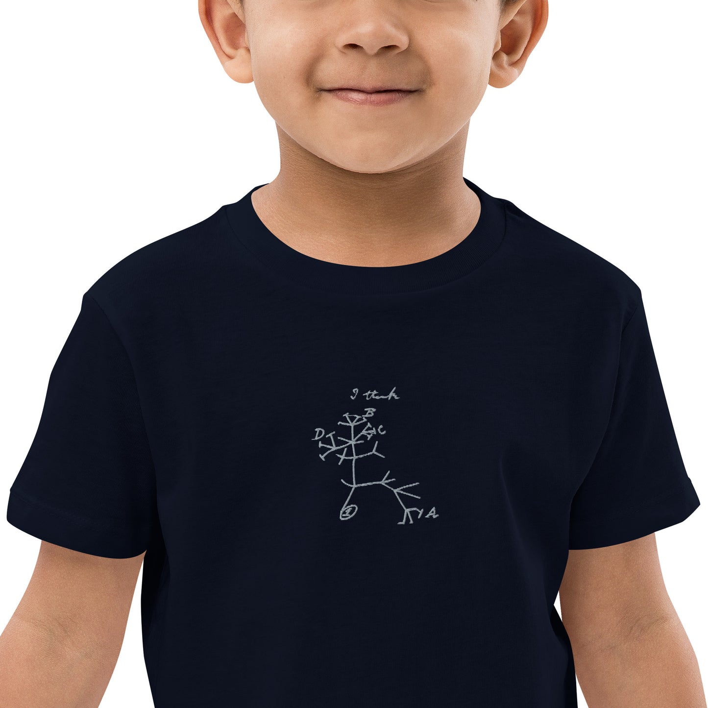 I Think (embroidered) | Charles Darwin - kids tee ♂♀