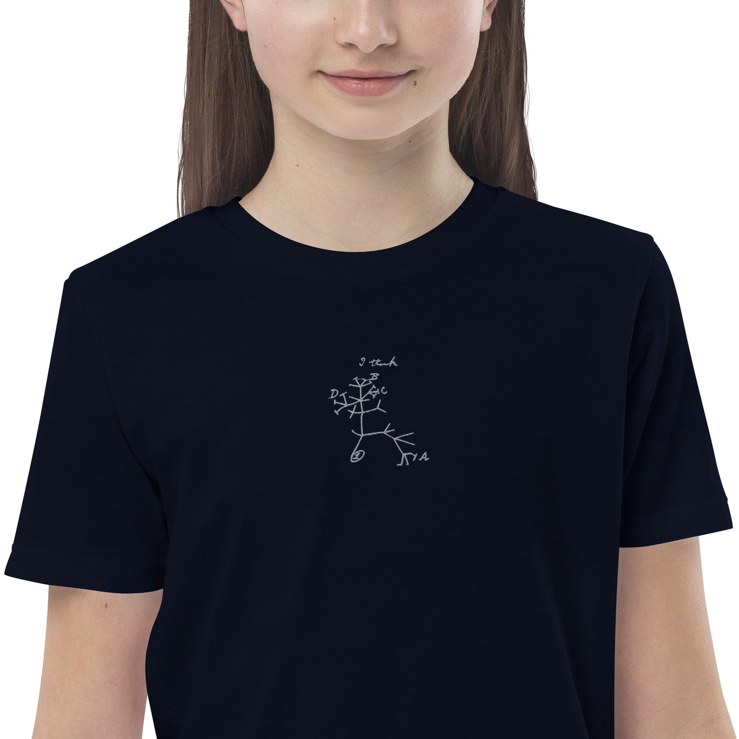 I Think (embroidered) | Charles Darwin - kids tee ♂♀