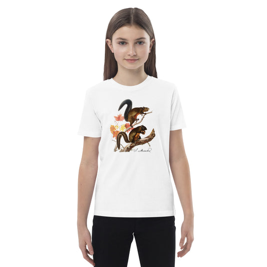 Long-haired squirell | John Audubon- kids tee ♂♀