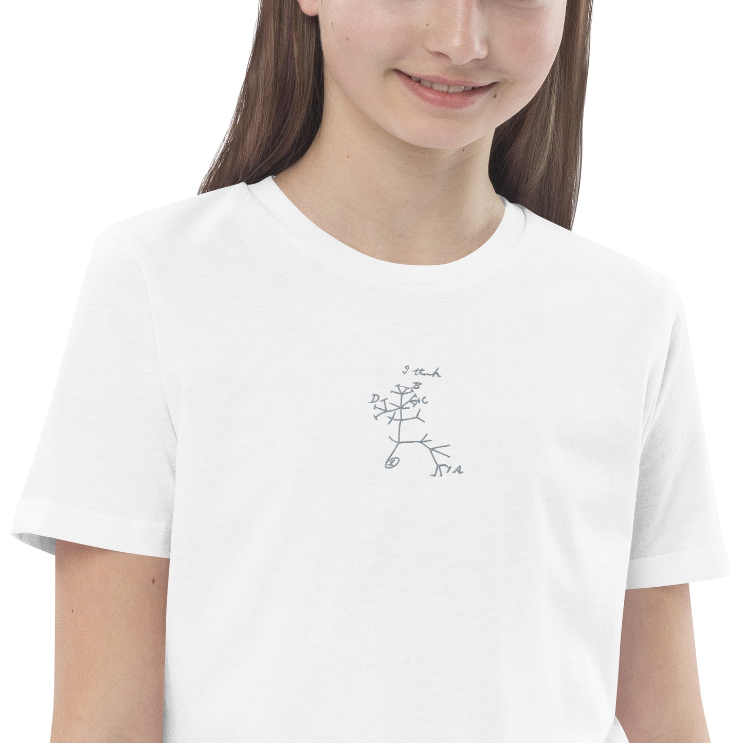 I Think (embroidered) | Charles Darwin - kids tee ♂♀