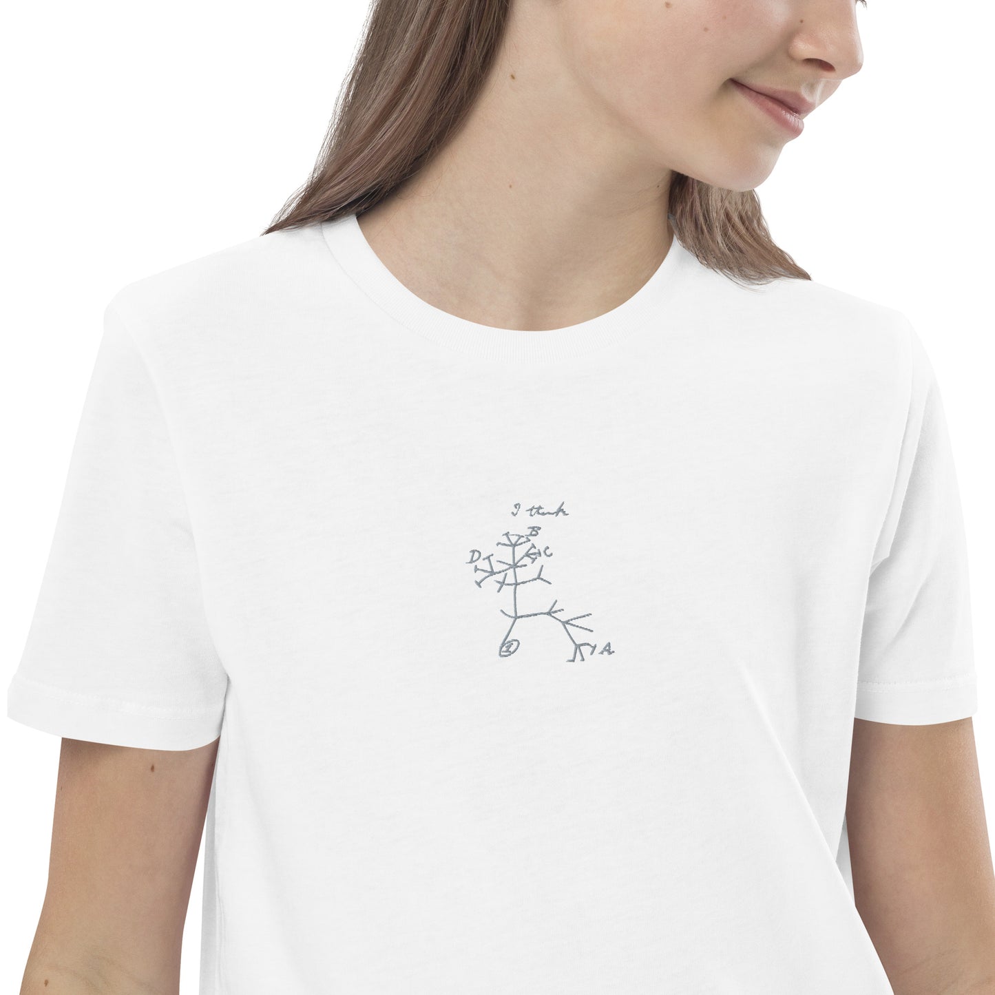 I Think (embroidered) | Charles Darwin - kids tee ♂♀