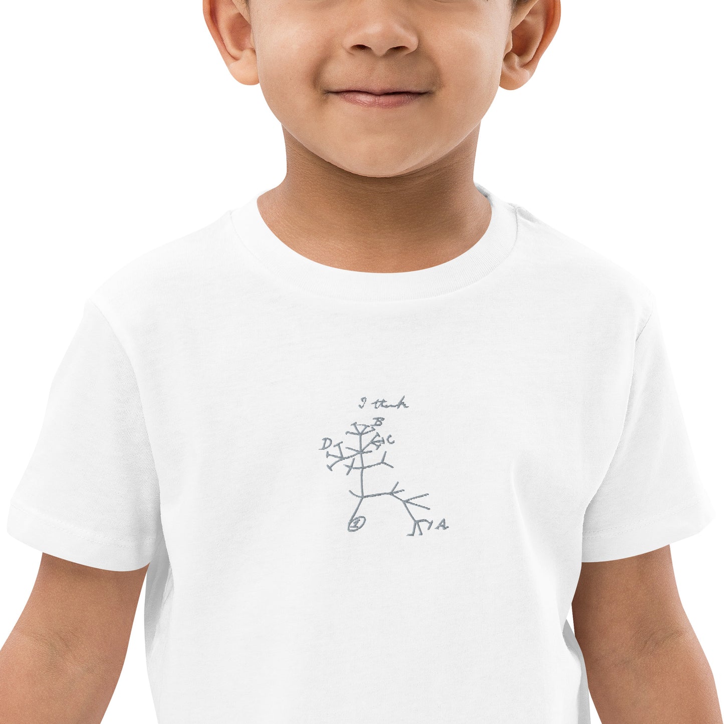 I Think (embroidered) | Charles Darwin - kids tee ♂♀