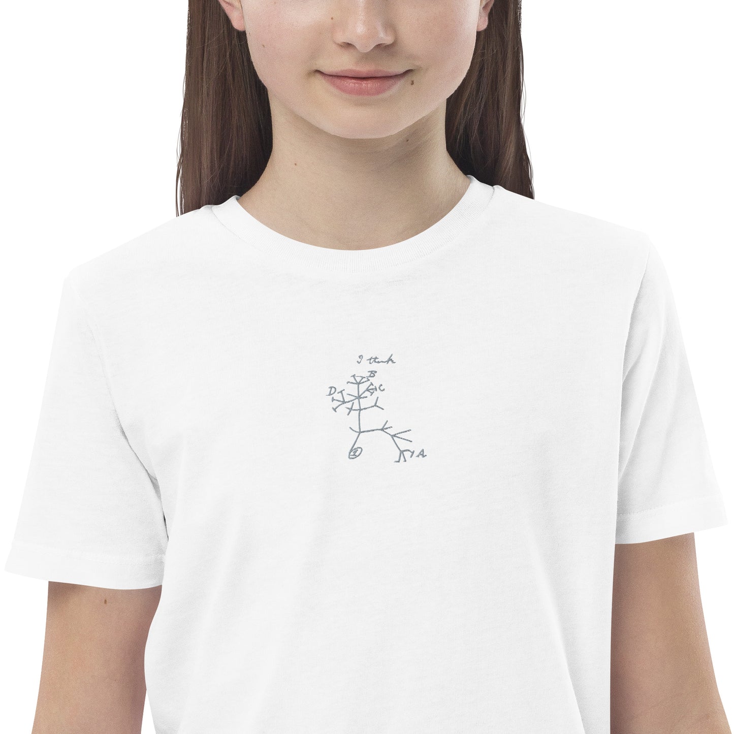 I Think (embroidered) | Charles Darwin - kids tee ♂♀